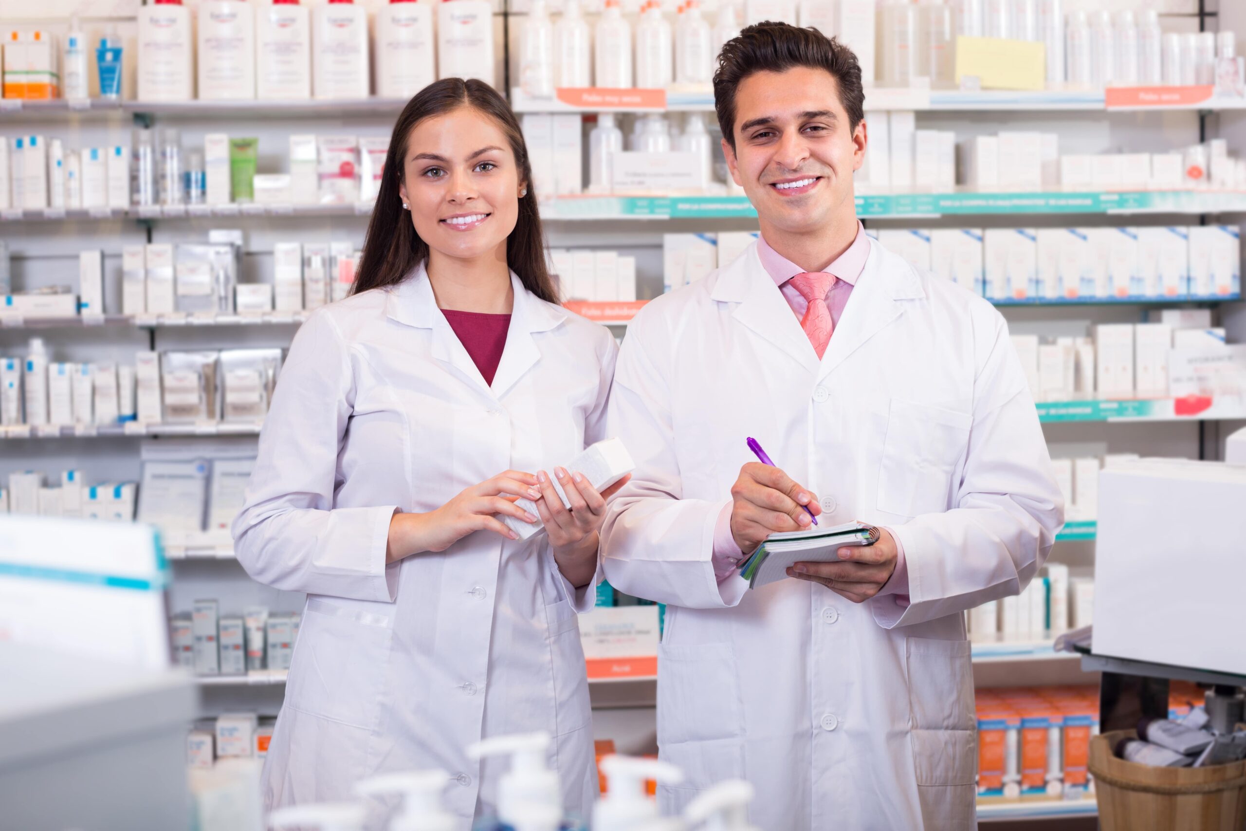 two doctors in pharmacy